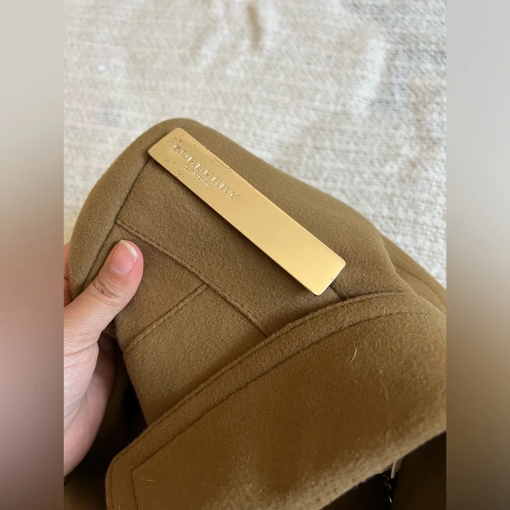 Burberry Brown Wool Cashmere Coat Caban USA 12 - Picture 13 of 16